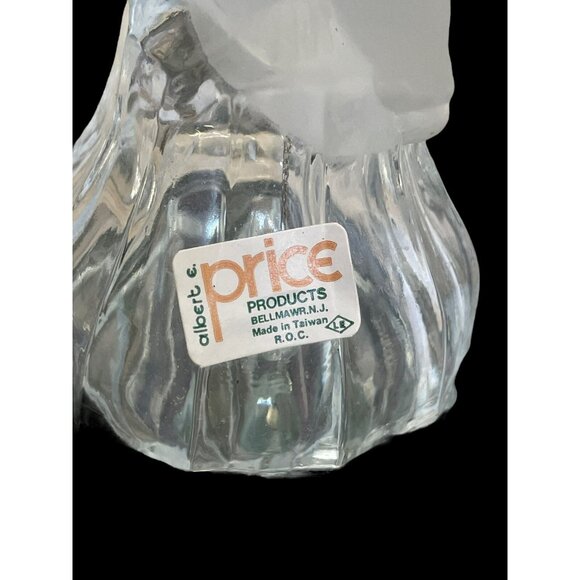 Vintage Albert E. Price Frosted Baby Angel Christmas Holiday Lead Crystal Bell - Picture 4 of 9